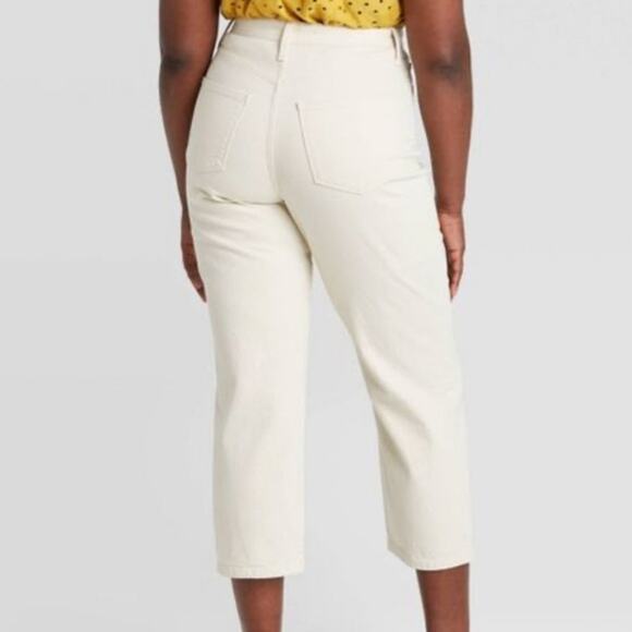 Universal Thread Highest Rise Vintage Crop Jeans Y2K Cream Trendy Denim 16 - Picture 4 of 10